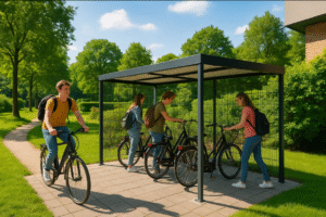 hoeveel fietsen passen er in een stalen fietsenhok