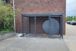 stalen fietsenhok als opbergruimte