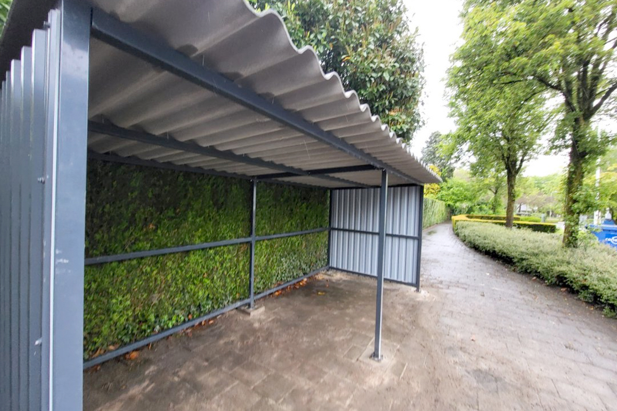 stalen fietsenhok voor scholen en bedrijven