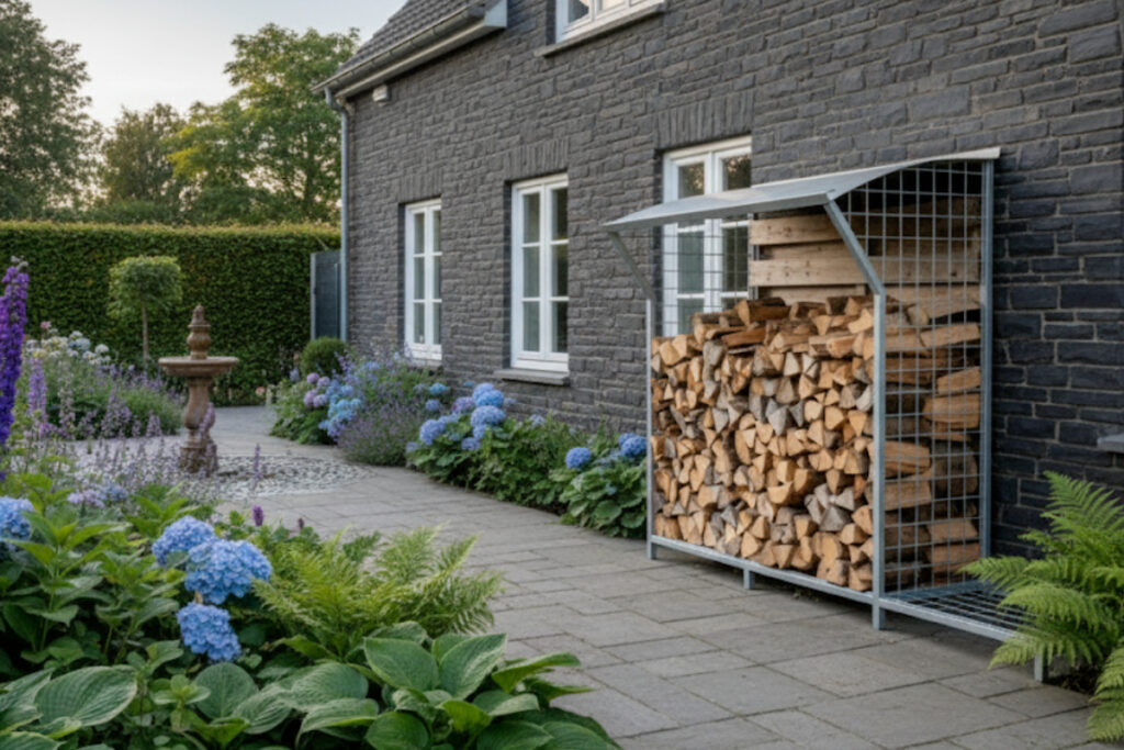 Stalen haardhoutberging laten maken
