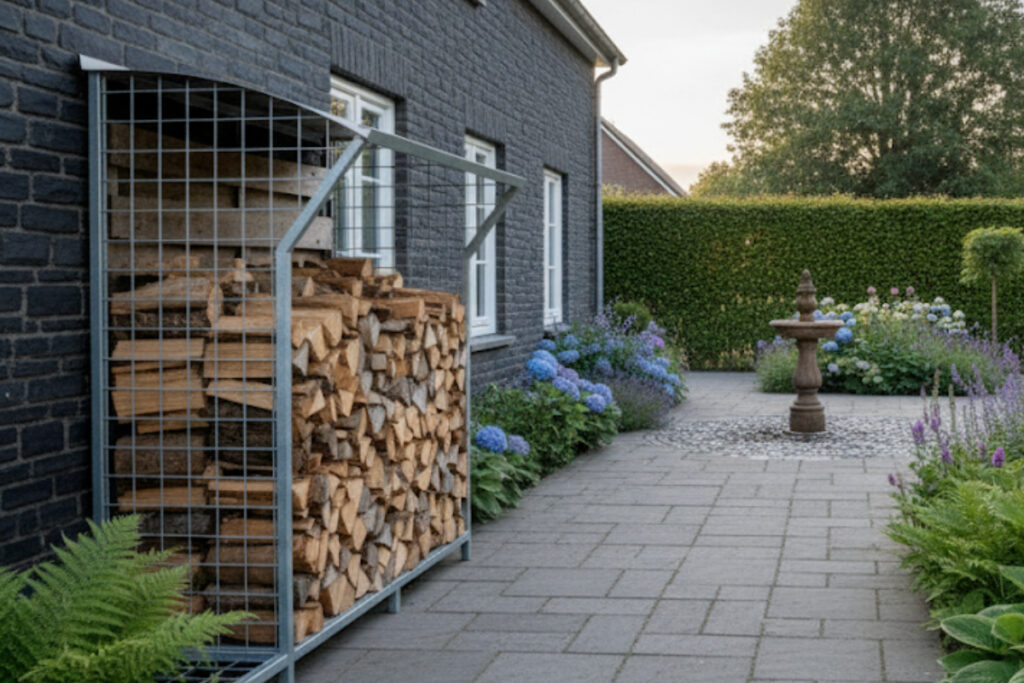 Stalen haardhoutberging laten maken